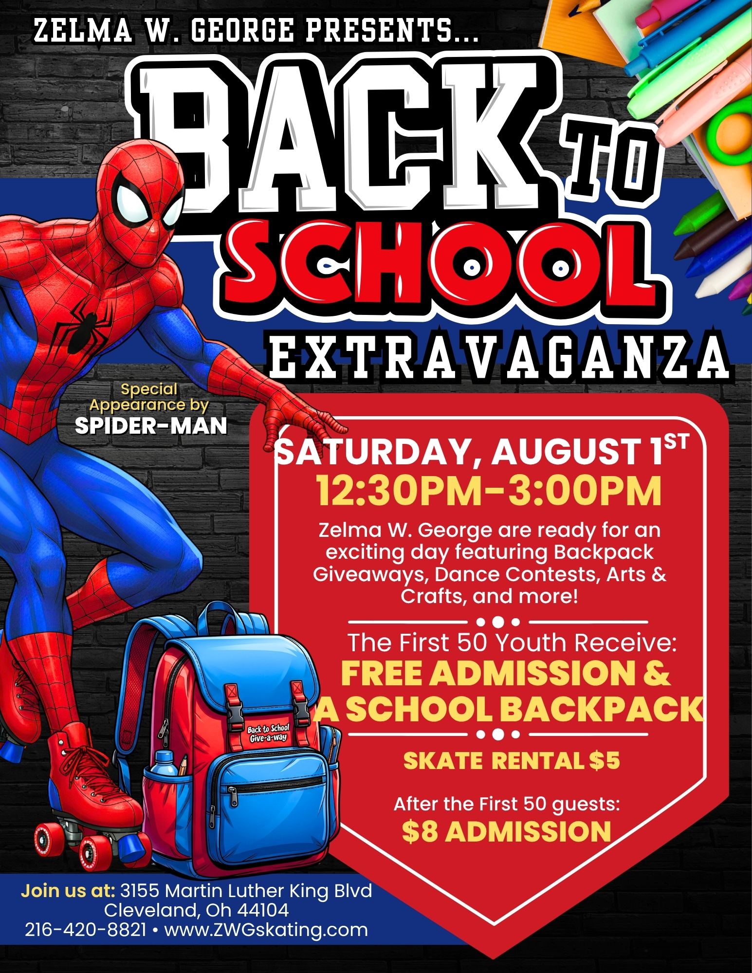 Back to School Extravaganza Roller Skate at ZWG