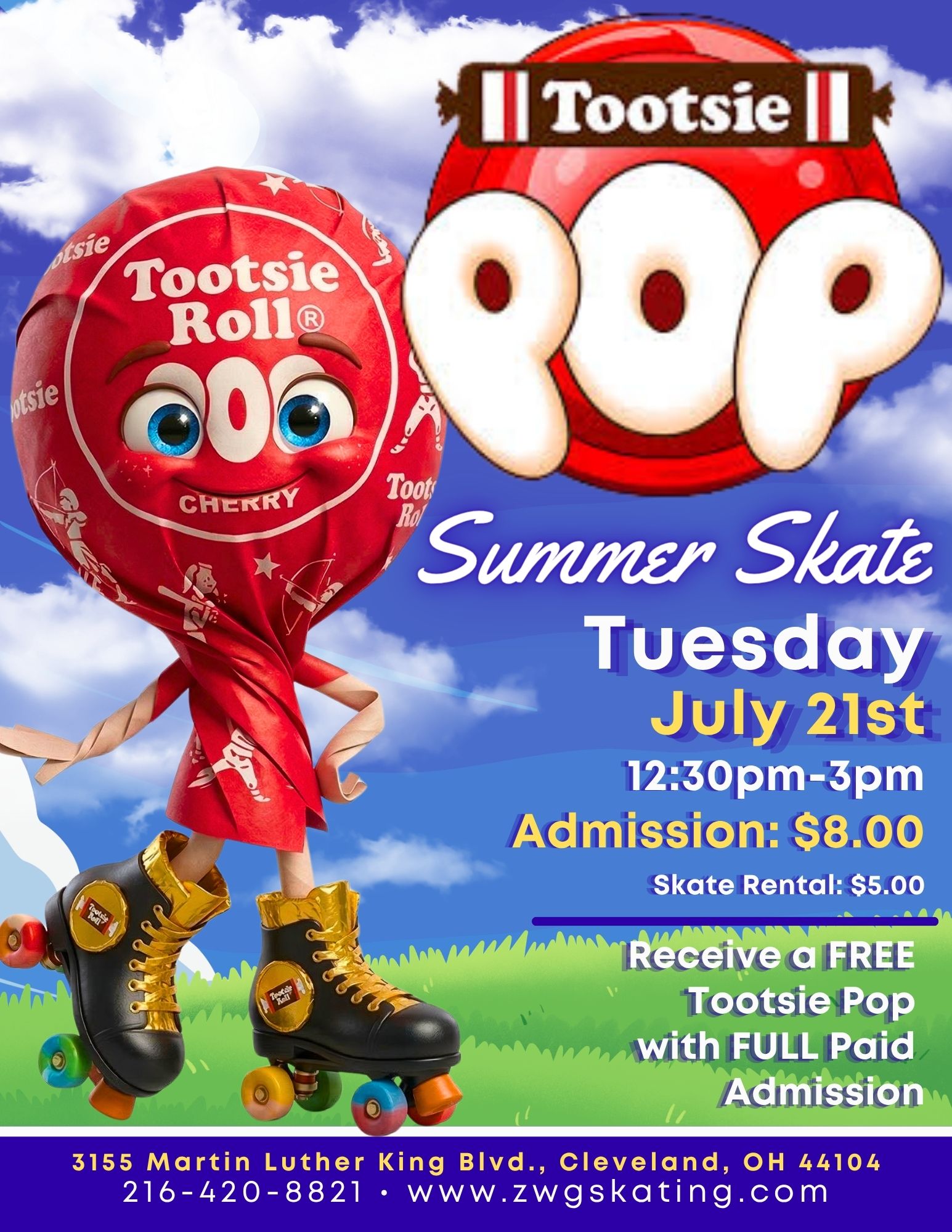 Tootsie Pop Roller Skate at ZWG