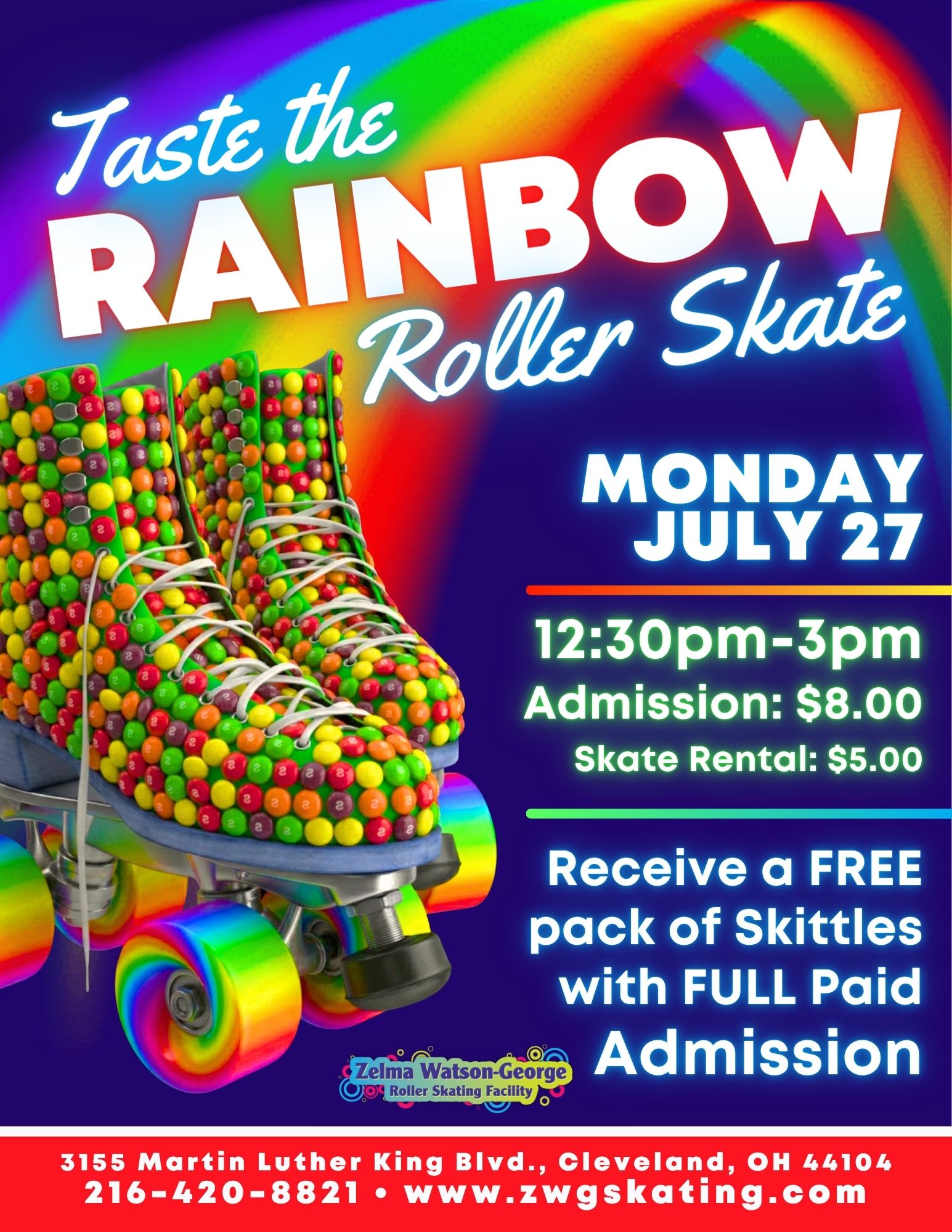 Taste The Rainbow Roller Skate at ZWG